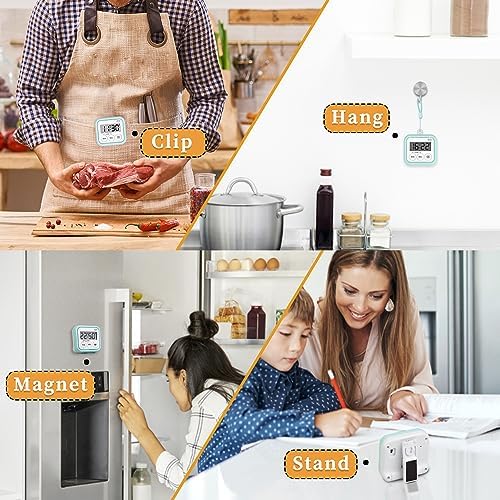 Timer, Kitchen Timers for Cooking Classroom Timer for Kids Teachers Magnetic Digital Timers 4 Pack, Blue