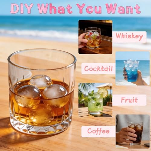 Small Ice Ball Mold with Lid, 33-Cavity Round Ice Cube Tray for Freezer, BPA Free Silicone Ice Tray for Whiskey, Cocktail, Juice