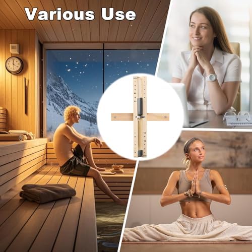 Sauna Timer 15 Minute Black Sand, 360° Rotating Wood Hourglass for SPA Room