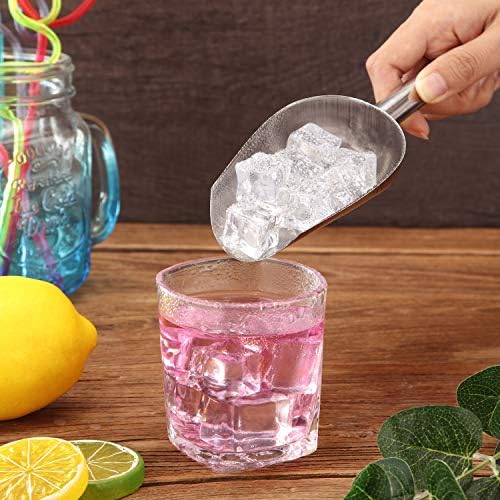 6 Pack 6 oz Stainless Steel Metal Ice Scoop for Candy Coffee Beans Popcorn