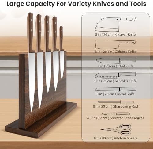 THMINS Magnetic Knife Holder, Double-Sided Magnetic Knife Block