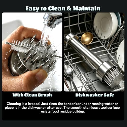 304 Stainless Steel Meat Tenderizer with 21 Retractable Needles