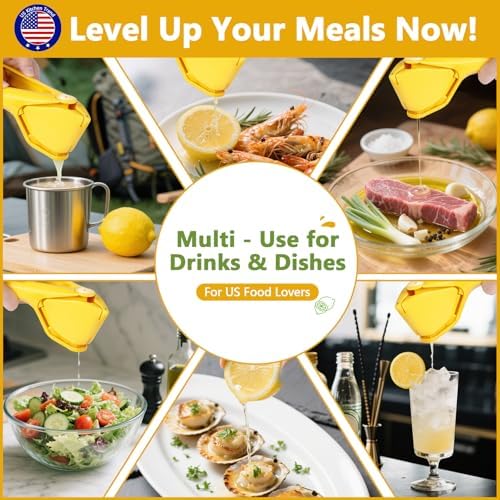 Foldable Manual Juicer Lemon Squeezer with Pulp Strainer | Easy to Clean | Space Saving Design | Durable Portable for Kitchen & Outdoor