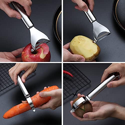 Potato Vegetable And Fruit Peelers For Kitchen,Kyraton Y Shaped And I Shaped Quality Stainless Steel Peelers,Sharp Blade And Ergonomic Non Slip Easy To Grip Handle Set Of 2