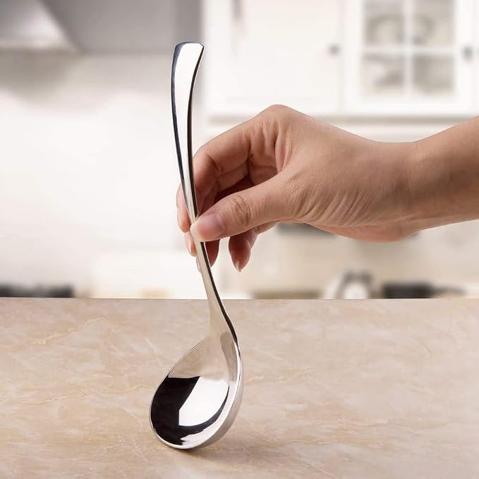 IMEEA 7.6-Inch Small Serving Ladle, 18/10 Stainless Steel Gravy Spoon for Sauce & Dressing