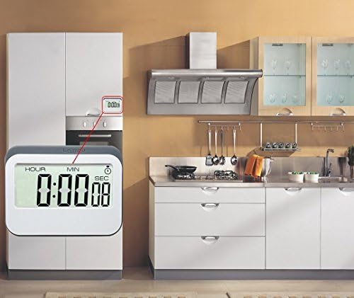 VPAL Digital Kitchen Timer 12/24 Hours Alarm Clock with Magnetic Back and Retractable Stand, Large LCD Display