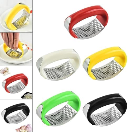 Garlic Crusher & Ginger Crusher Combo, Manual Garlic Press Stainless Steel, Pack of 2 (Multicolor)