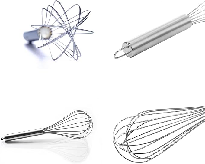 Stainless Steel Wire Whisk Set – 3 Pack, 10 Inch Balloon Whisk