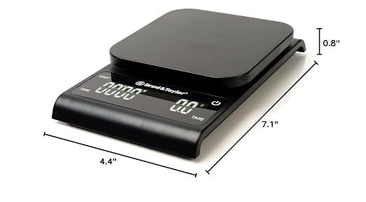 Brod & Taylor Precision Kitchen & Coffee Scale with Timer | (0.1g Precision)