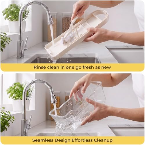 Adjustable Mandoline Slicer For Kitchen With Container,Veggie Chopper,Mandoline Food Slicer,Mandolin,Salad Chopper,Tomato,Potato Slicer,Cucumber,Fruit And Onion Cutter(3 Blade In 1)