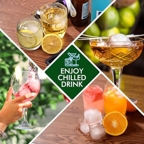 Ice Cube Tray, SLGOL Ice Trays for Freezer with Lid, Easy Release large Ice Cube Molds, Silicone ice cubes mold for Whiskey, Stackable Square Ice Tray for Cocktails Whiskey Juice Coffee【8 square】