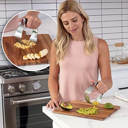 Spring Chef Premium Swivel Vegetable Peeler & Professional Large Dough Blender - 2 Product Bundle - Black