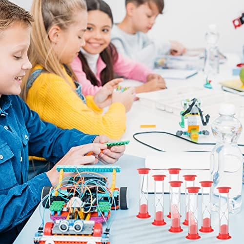 Geelin 40 Pcs 1 Minute Sand Timer for Kids Classroom Hourglass, Red