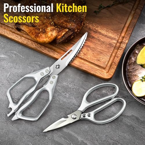 2PCS Kitchen Shears Set, Heavy Duty Kitchen Scissors for Food, Come Apart