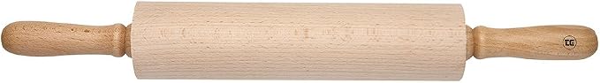 T&G Rolling Pin with Revolving Centre in FSC Certified Beech, 41 x 5.6 cm, Beige (06135)