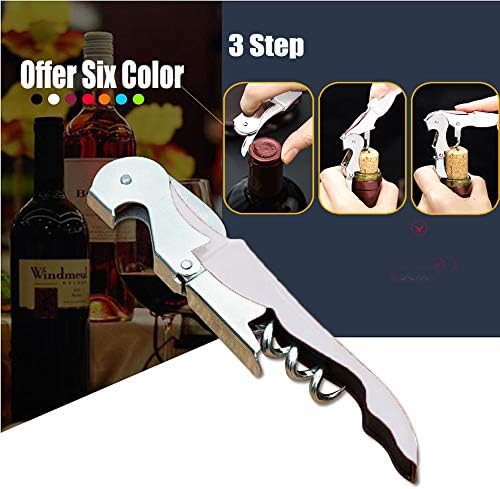 Professional Waiter Corkscrew Wine Openers Set(2PCS), Heavy Duty Stainless Steel Hinges Wine Key for Restaurant Waiters, Sommelier, Bartenders