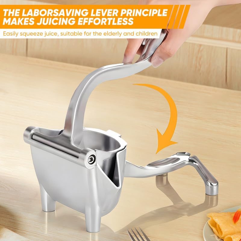 Manual Juicer, Hand Press Juicer Squeezer for Efficient Juice Extraction - Aluminum Alloy Citrus Press for Lemon,Orange,Lime,Grapefruit,Pomegranate (medium 2PCS)