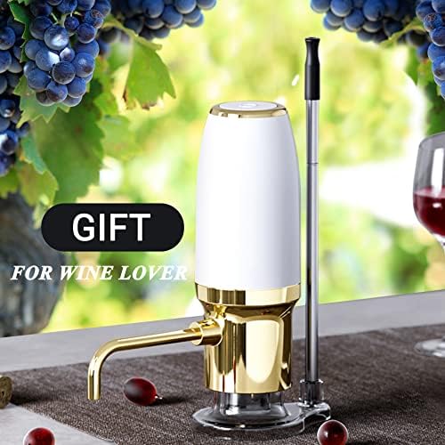 Electric Wine Aerator Decanter Pourer Automatic Dispenser with USB Rechargeable Retractable Tube for Wine Lovers