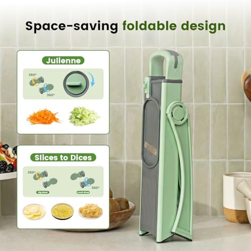 4-in-1 Mandoline Slicer Vegetable Chopper with Adjustable Blades