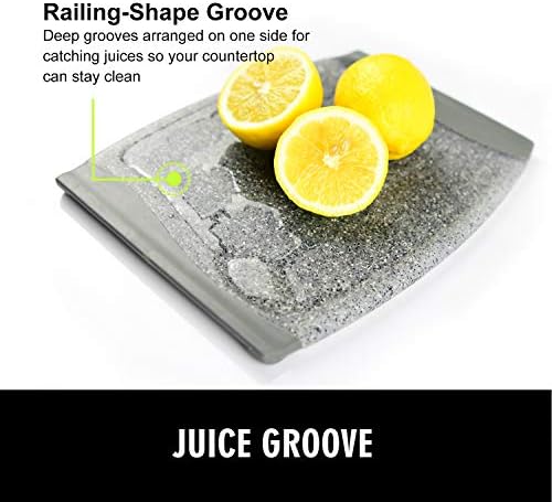Small Plastic Cutting Board Set of 2 with Multiple Juice Grooves, 9.8" x 7"