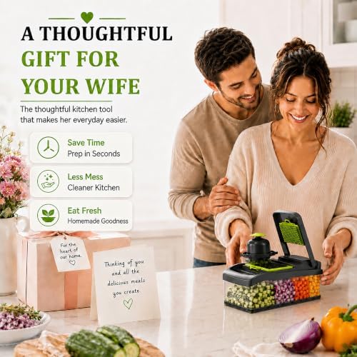 Premium Vegetable Chopper with Container High Grade Stainless Steel & ABS