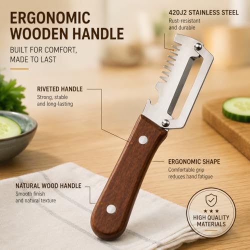 2 Pcs Multifunctional Vegetable Peeler, Julienne Shredder and Bottle Opener