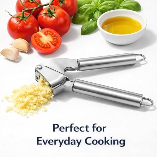 For OXO Garlic Press, 2 Pack Garlic Press Stainless Steel Garlic Crusher Mincer, Easy-Squeeze Soft Grip Handle, Easy to Clean, Dishwasher Safe, Garlic Rocker Alternative