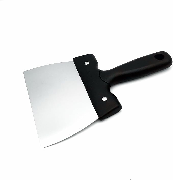 Goldbaking Coating Spatula for Chocolate Scraper Stainless Steel Dough Scraper (small)