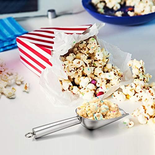 E-far Mini Ice Scoop Set of 8, 3 Ounce Stainless Steel Utility Scoops