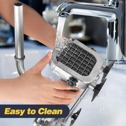 3Pcs French Fry Cutter, Ruooson Professional Potato Cutter Slicer with 1/2 In & 3/8 In & 1/4 In Stainless Steel Blades, Great for Whole Potatoes Carrots Cucumbers.