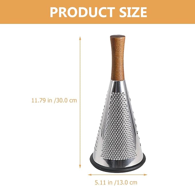 Manual Cheese Vegetable Grater Stainless Steel Kitchen Gadget with Ergonomic Handle for Grating Cheese Fruits and Vegetables Household Kitchen Tool 11.81X5.11X5.11 Inches