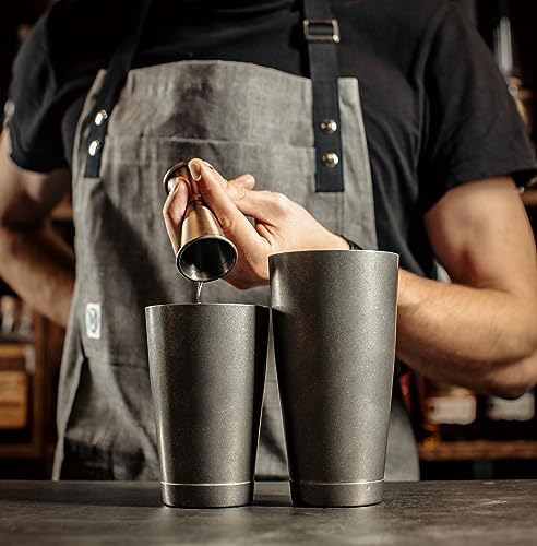 Barfly Cocktail Tin, Set (18 oz and 28 oz), Vintage Black