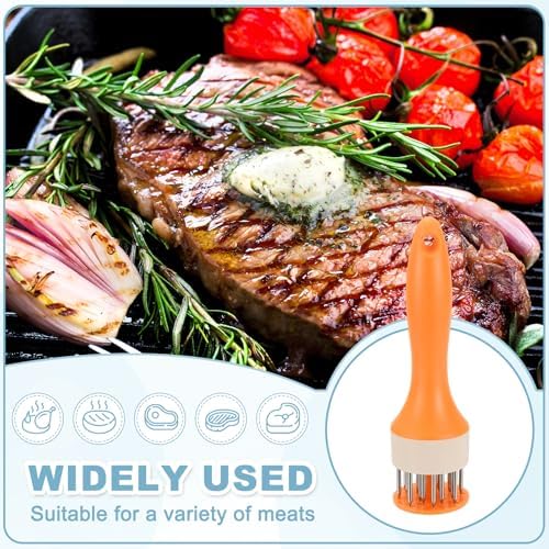 uxcell Meat Tenderizer Tool, 7.7 x 2 Inch Small Meat Tenderizer Mallet for Tenderizing Pork Chicken Steak Fish Grilling BBQ, Yellow