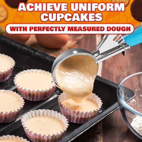 Cookie Scoops for Baking, Stainless Steel Set of 3 in #16, #20, #30