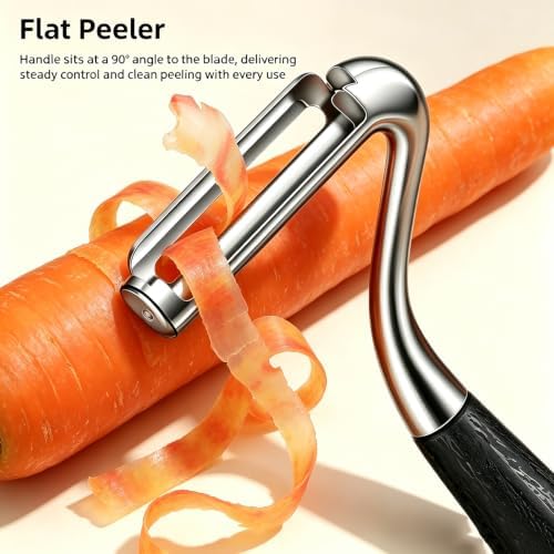 Wood Handle Stainless Steel Y Peeler, Potato Vegetable Fruit Peeler