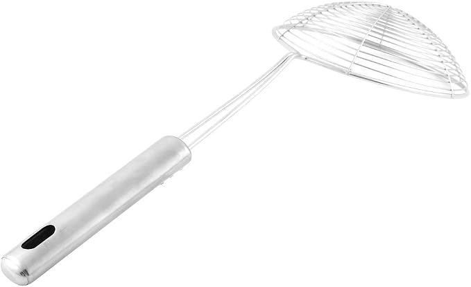 uxcell Metal Wire Spiral Mesh Kitchen Frying Skimmer Strainer Filter Ladle 6 Inch Dia