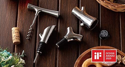 Gdesign Wine Aerator Pourer - Premium 304 Stainless Steel Wine Decanter Spout with Air Tube - No Drip, No Spill Design - Instant Aeration for Enhanced Flavor - Perfect Wine Gift Set for Enthusiasts
