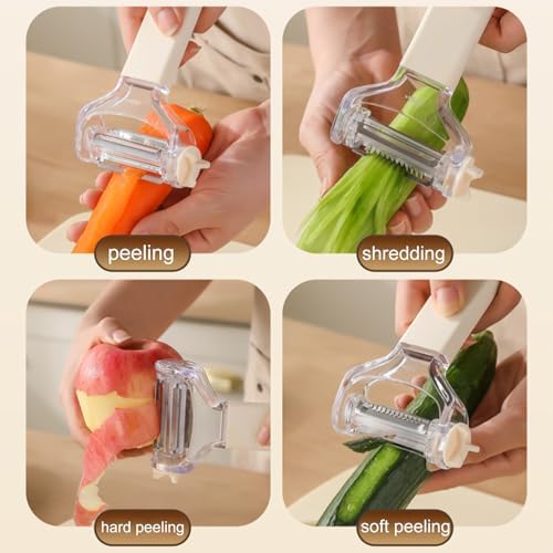 Vegetable Peeler, Peelers, Stainless Steel Swivel Peeler, For Zucchini Tomato Potato Veggie Fruit, Hand Comfort Grip, Zero Waste Blade For Meal Prep