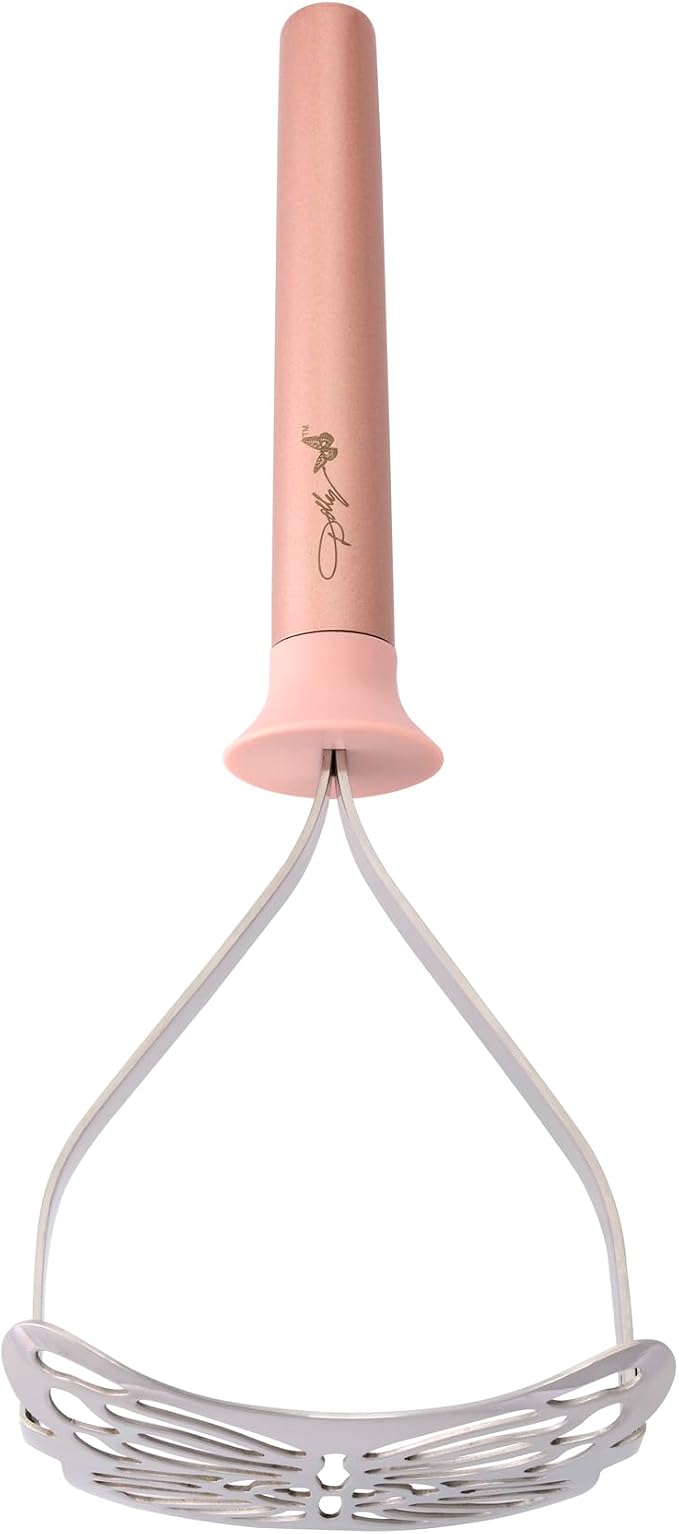 Dolly Parton Butterfly Potato Masher – Stainless Steel Masher with Curved Butterfly Head, Rust-Resistant, Dishwasher Safe, Kitchen Tool for Potatoes, Avocados and More, 11 Inch