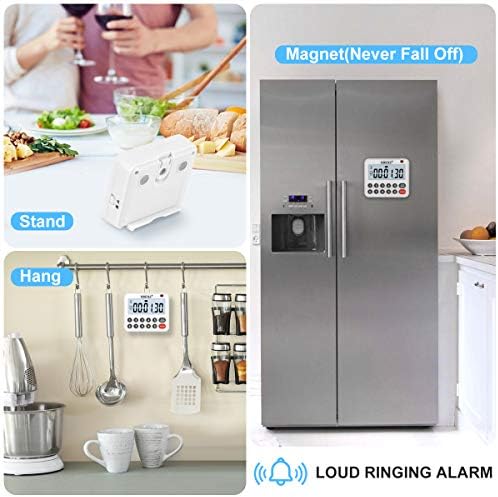 XREXS Digital Kitchen Timer Magnetic Countdown Up Cooking Loud Alarm