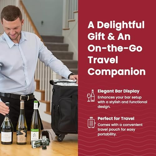 Vintner’s Friend Wine Aerator - Unique Aeration Design, Red Wine Aerator Pourer for Enhanced Flavor and Smoother Finish, Easy to Carry Valentines Day gift for Women, Friend, Wine Lover