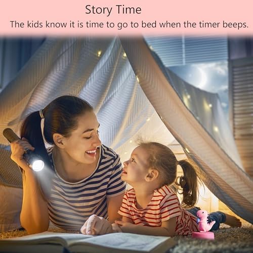 Visual Timer for Kid, Toddler Kitchen Timer 60 Min Countdown, Pink Dinosaur