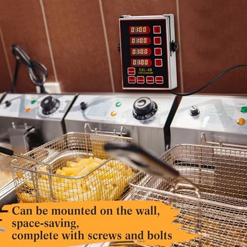 Relaxweex 1 Pack Commercial Digital Kitchen Timer for Cooking, 4 Channel