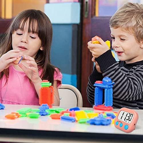 AOUCE Digital Kitchen Timers for Cooking, Timer for Kids 6 Pack Pink