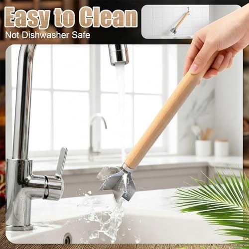 Stainless Steel Potato Masher with Wood Handle