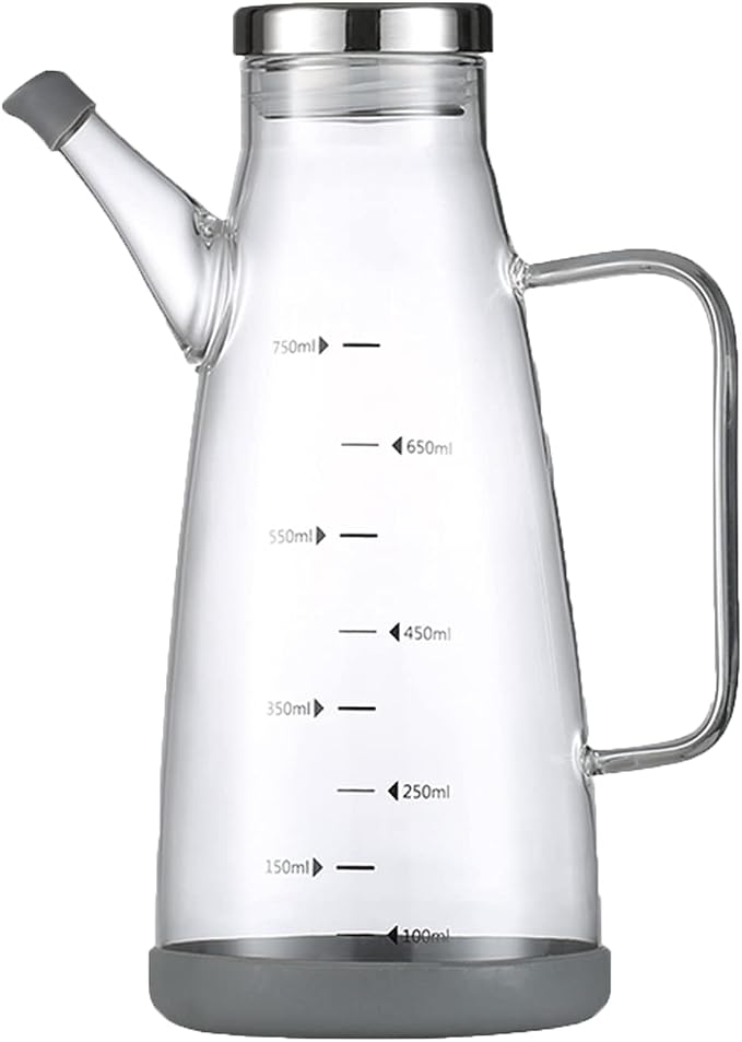 Oil Dispenser for Kitchen,25OZ Oil Bottles Cooking Oil Dispenser with Drip Free Spout and Non Slip Bottom Fits in Home,Kitchen,Barbecue,Party (750ml)