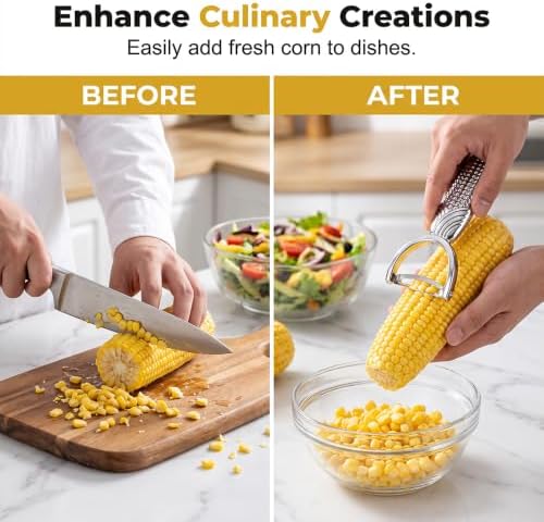 Professional Corn Peeler, Durable Corn on the Cob Stripper Tool,2PCS