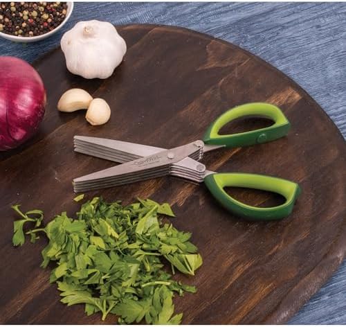 Cutlery-Pro 5-Blade Herb Scissors and Kitchen Shears, Cat Cora Approved, Stainless Steel Blades