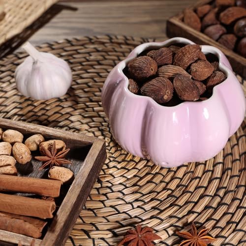 TOIVO Garlic Keeper for Counter,with Lid and Holes GarlicSaver,Garlic Holder Storage Container toKeep(purple)