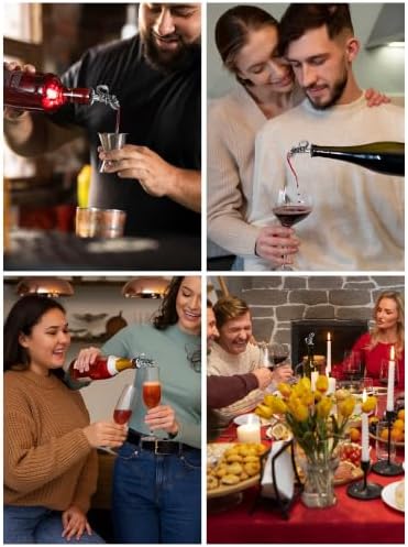 Wine Pourer & Bottle Stopper, Drip-Free Aerator Spout Fits Standard Wine/Liquor Bottles, Zinc-Alloy Bar Accessory with Secure Silicone Cork, No-Spill Wine Dispenser (Scorpion)
